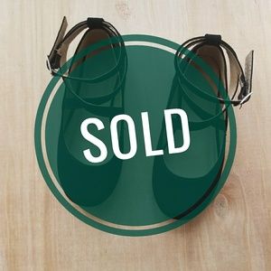 Lucky Tops black strappy toddler flats, size 9